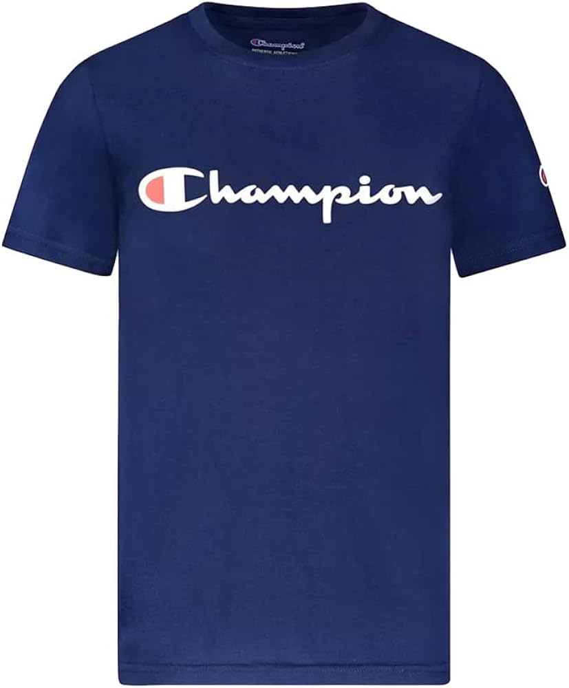 Champion Kids' Classic Short-Sleeve Tee Navy L