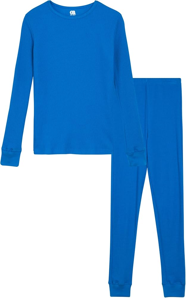 ONLY BOYS’ Thermal Underwear Set – 2 Piece Waffle Knit Top and Long Johns (2T-16)