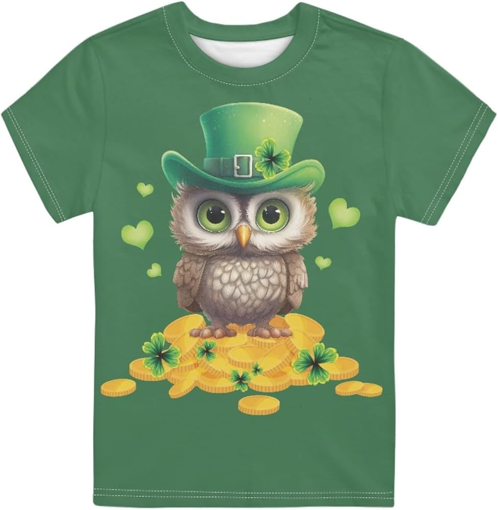 JooMeryer Boys Girls Summer T-Shirts St Patrick's Day Short Sleeve Casual Tee Top