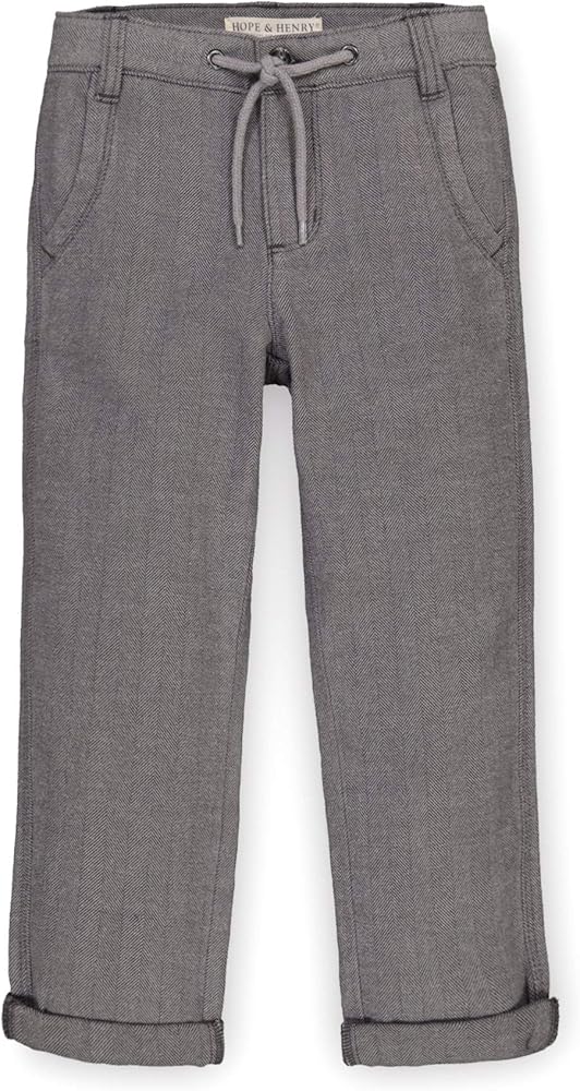 Hope & Henry Boys' Rolled Cuff Pant with Drawstring