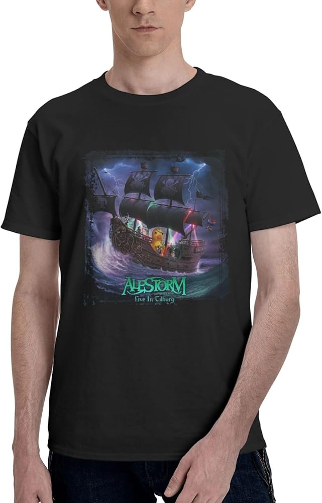 Band T Shirt Alestorm Live in Tilburg.. Men's Summer O-Neck T-Shirts Short Sleeve Tops