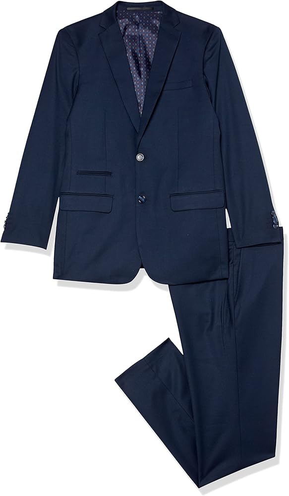 Isaac Mizrahi Slim Fit Boy's Solid Wool Blend Suit