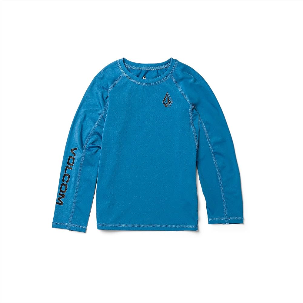 Volcom Boys' Lido Solid Lycra Long Sleeve Rashguard 50+ Uv Protection