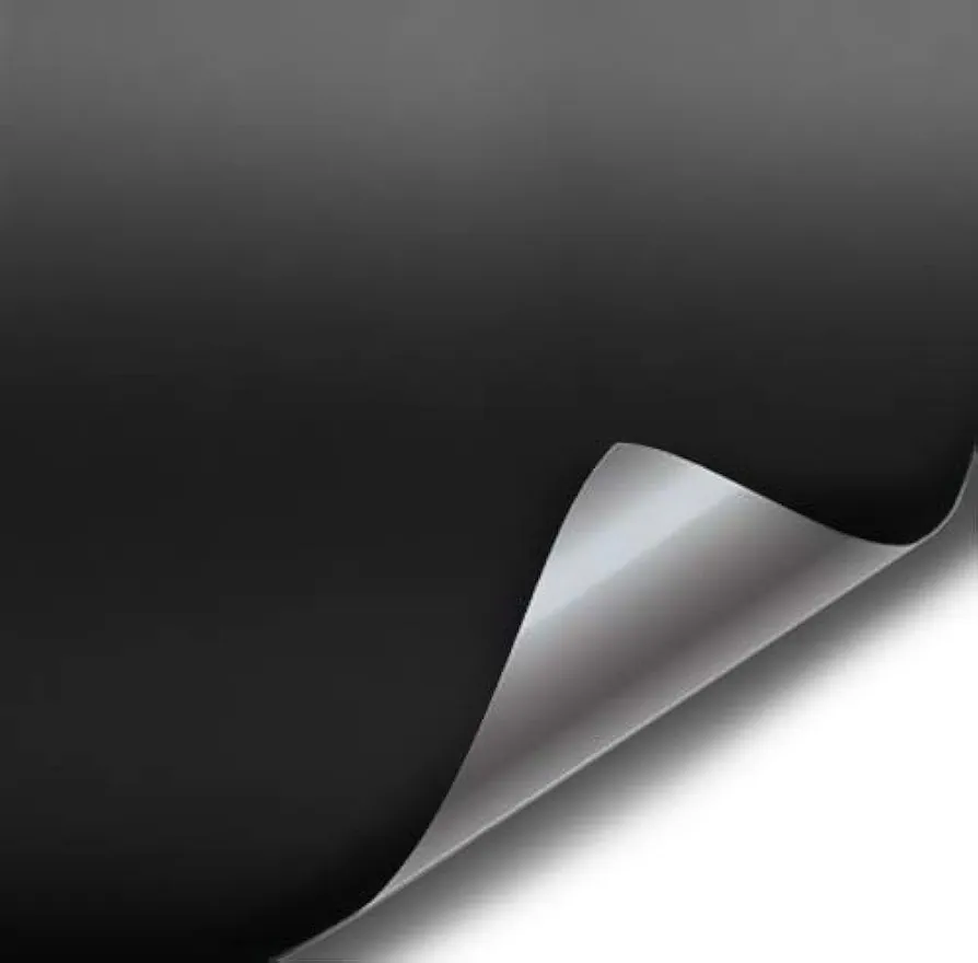 VViViD® Satin Flat Matte Stealth Jet Black Vinyl Wrap Roll with Air Release Technology (1ft x 5ft)