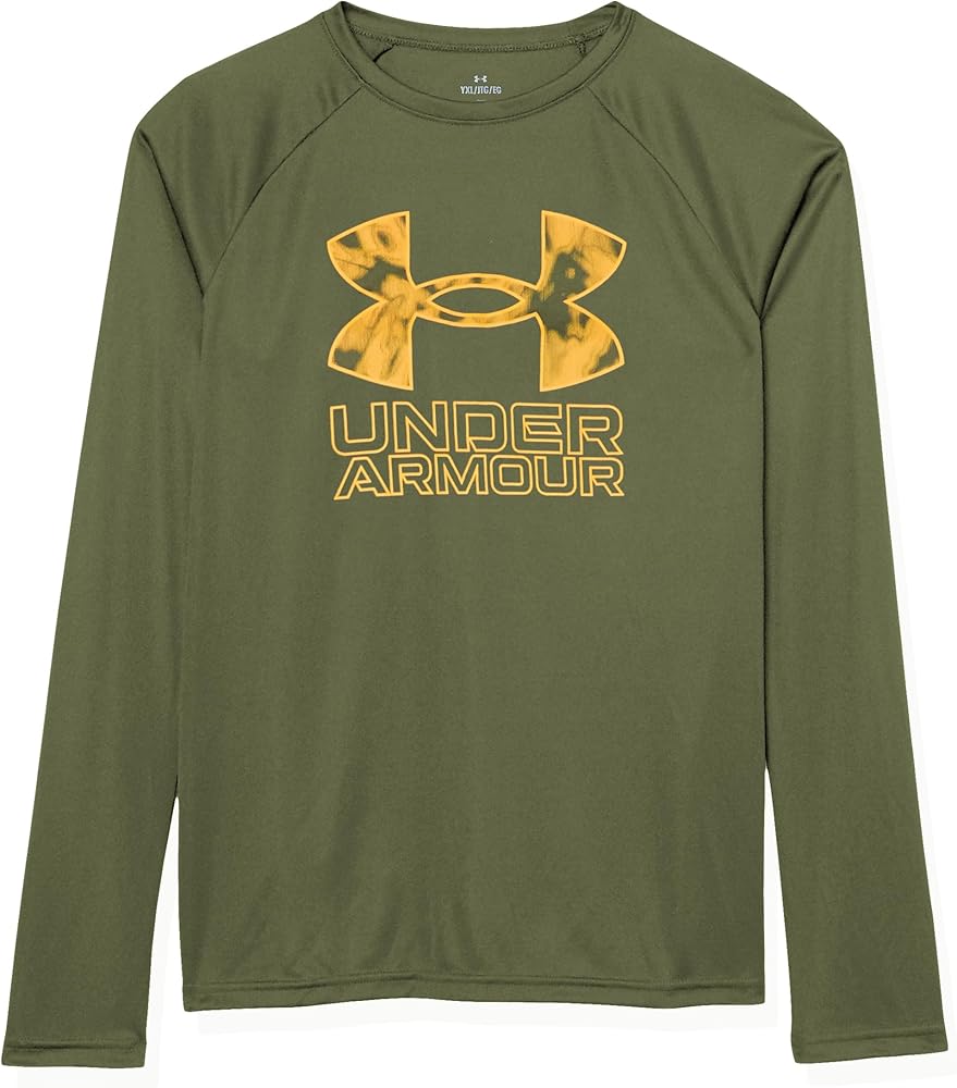 Under Armour Boys' Tech Hybrid Print Fill Long Sleeve