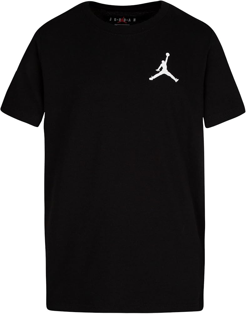 Jordan Boy's Jumpman Air Embroidered Tee (Toddler/Little Kids) Black 4 (Little Kid)