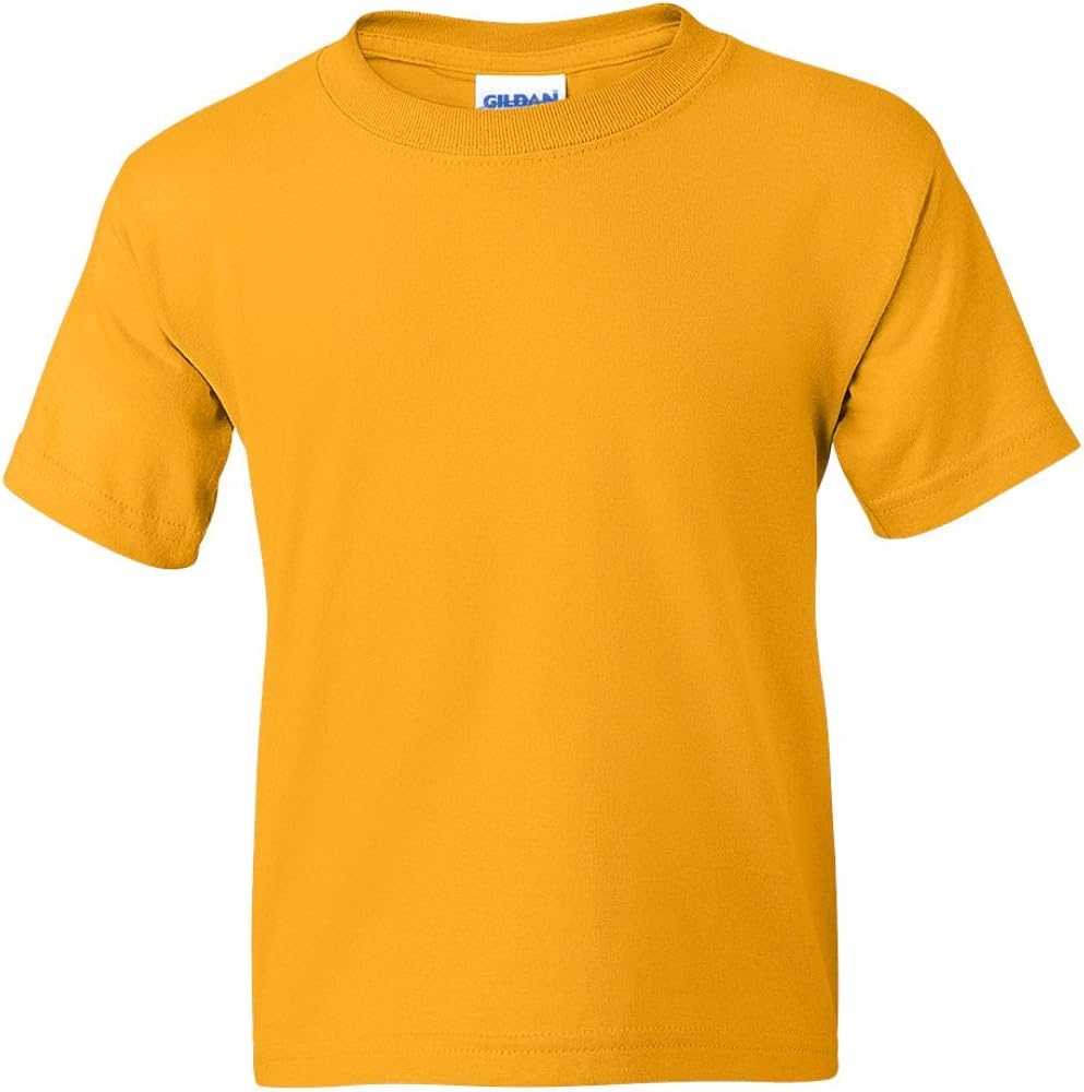 Gildan Activewear 50/50 Ultra Blend Youth Tee Shirt, XS, Gold