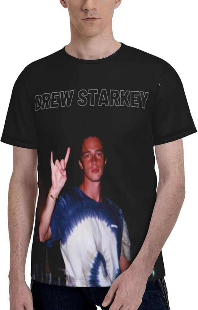 Drew Starkey T Shirt Man's Summer Comfortable Fit Soft Short Sleeve Round Neck Basic Tee Tops