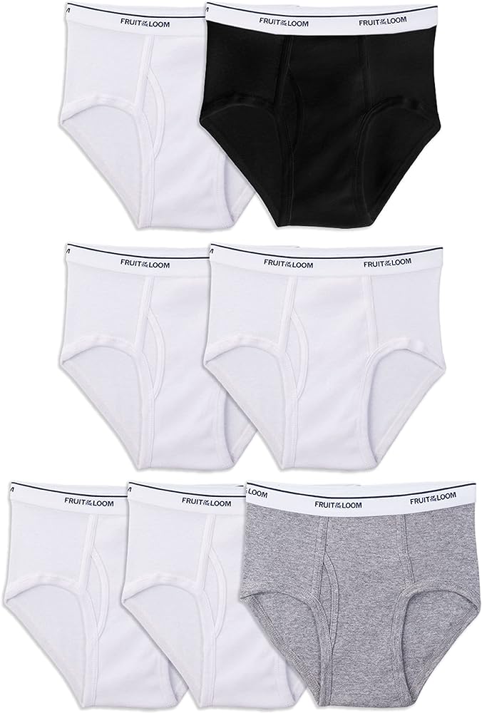 Fruit of the Loom Boys' Tag Free Cotton Briefs (Assorted Colors)