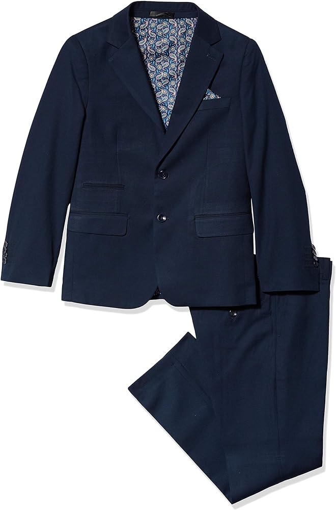 Isaac Mizrahi Boys 2-Piece Slim Cut Wool Blend Suit-Husky Sizes