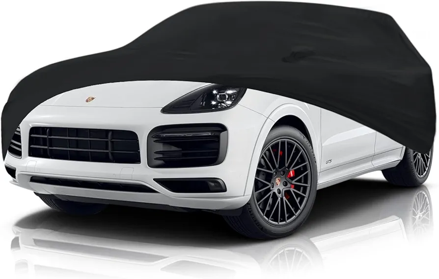 Premium custom made car covers for Porsche Cayenne SUV, indoor garage storage use, luxury soft elastic material perfect fitment. (Cayenne - INDOOR)