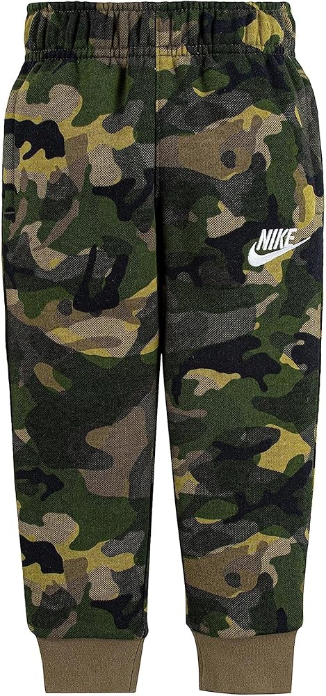 Nike Boy's Club Fleece AOP Pants (Little Kids) Medium Olive 4 Little Kid