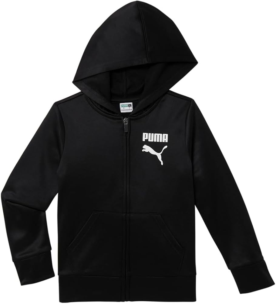 Puma Toddler Boys Splatter Pack Zip Up Hoodie Casual Outerwear Casual Full Zip - Black