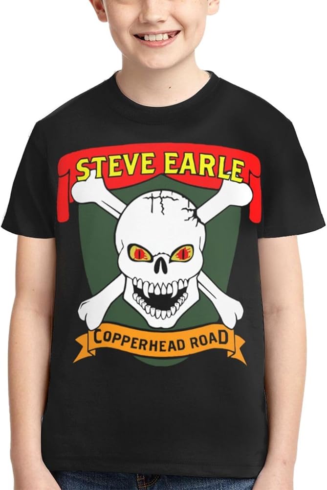 BAFFALO Steve Earle T Shirt Boy's Fashion Short Sleeve Shirts Summer Casual Tee