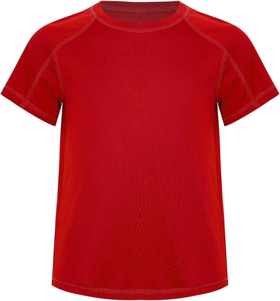 Kids Boys Sports Casual T-Shirts Quick Dry Moisture Wicking Workout Running Athletic Short Sleeve Tops