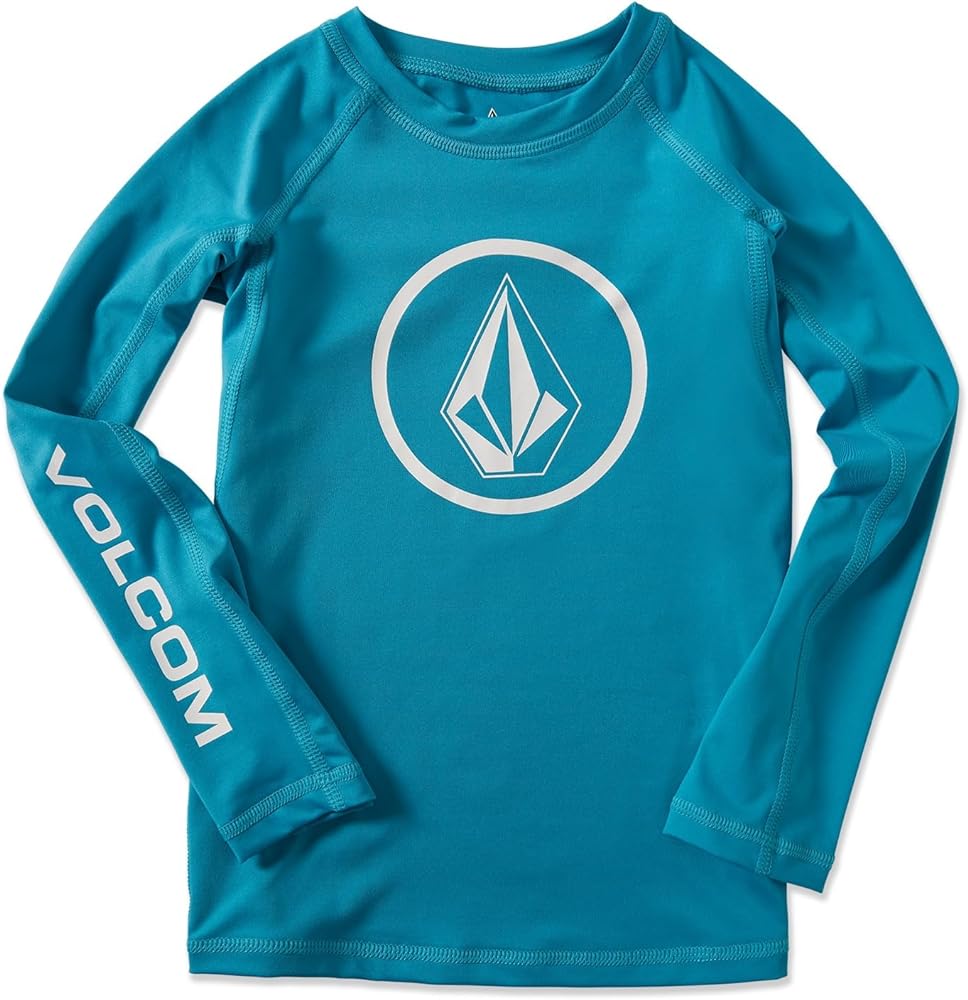 Volcom Boys' Lido Solid Lycra Long Sleeve Rashguard 50+ Uv Protection