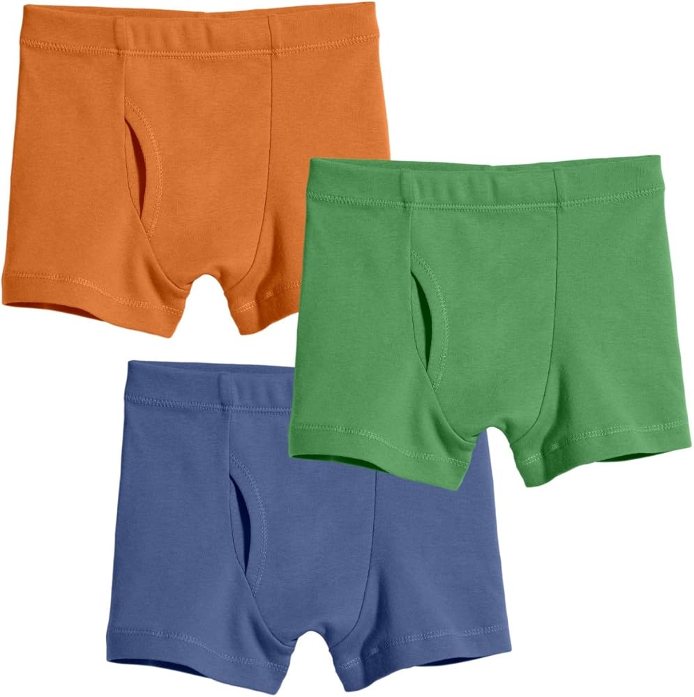 City Threads Boys' Boxer Briefs 3 Pack Underwear in 100% Organic Cotton Made in USA