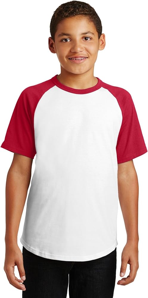 Sport-Tek Youth Short Sleeve Colorblock Raglan Jersey