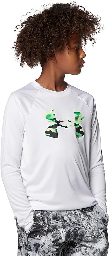 Under Armour Boys' Tech Logo Fill Long-Sleeve T-Shirt