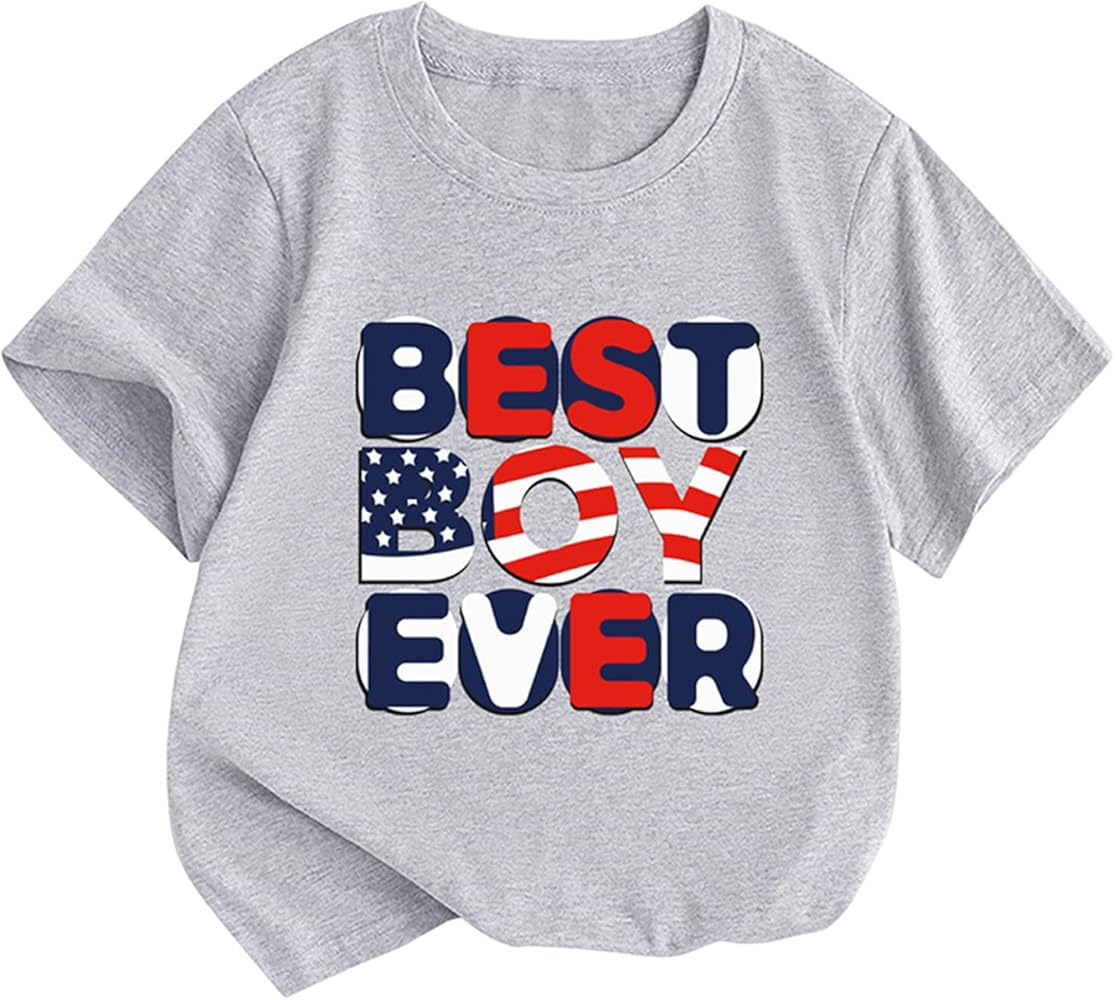 Boys Shirt 16 Summer Toddler Boys Girls Short Sleeve Cartoon Letter Prints T Shirt Tops Boys Medium Tops