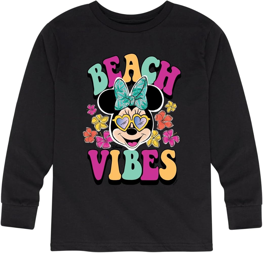 Disney Mickey & Friends - Beach Vibes - Toddler and Youth Long Sleeve Graphic T-Shirt