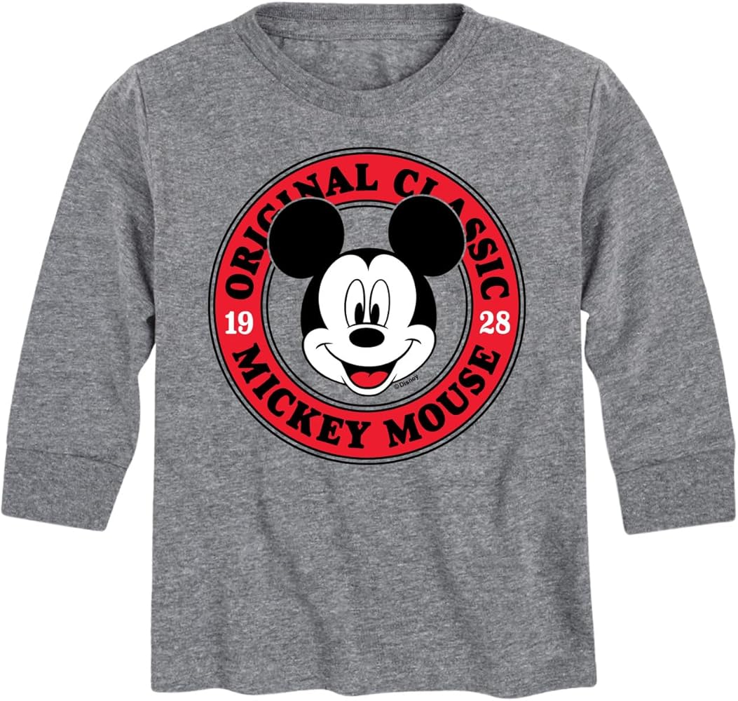 Disney Mickey & Friends - Mickey Original Classic - Toddler and Youth Long Sleeve Graphic T-Shirt