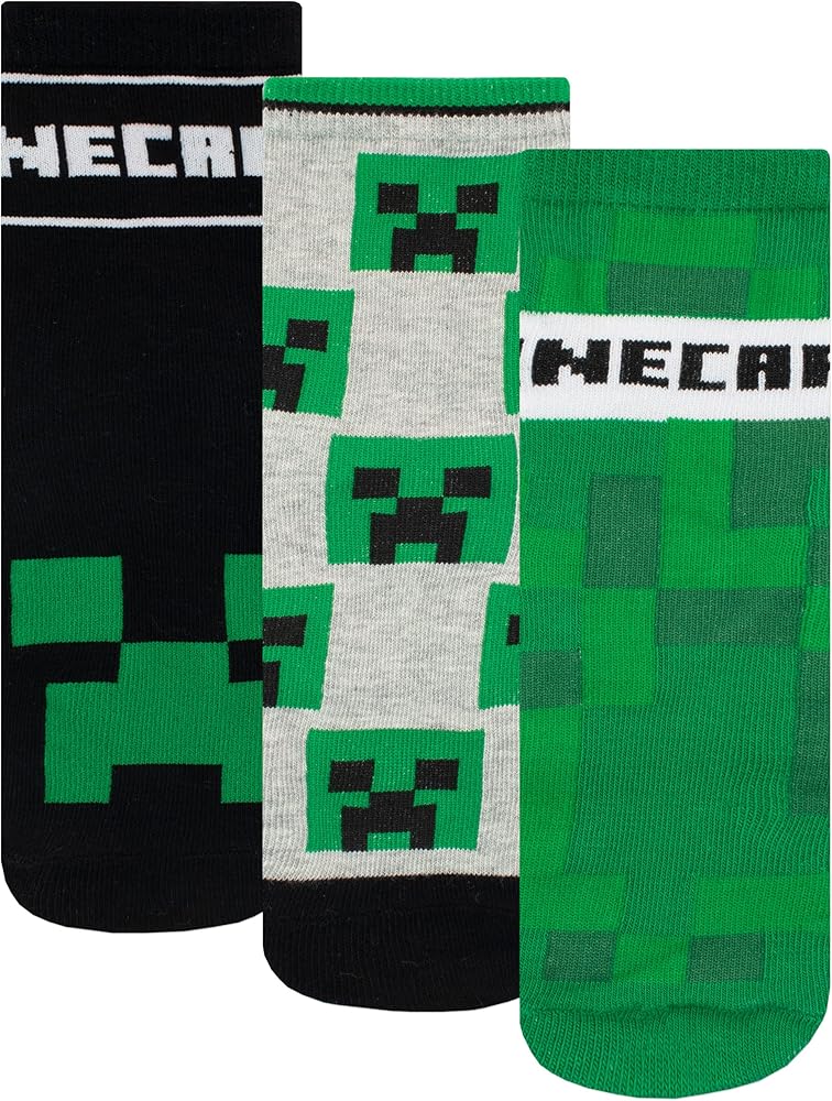 Minecraft Boys Socks Pack of 3