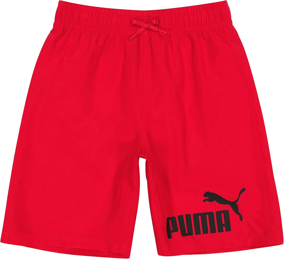 PUMA Boys' Number One Logo Swim Trunks