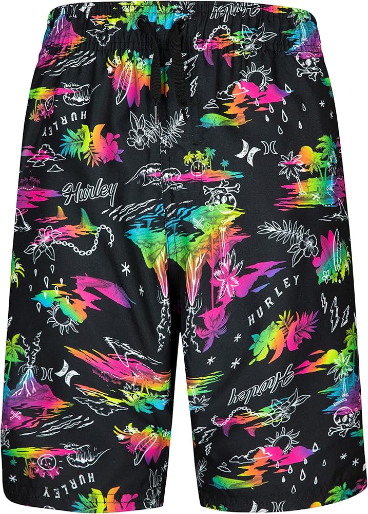 Hurley Boys Printed Pull on Swim Trunks