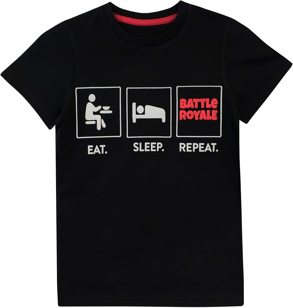 Battle Royale Boys' Gaming T-Shirt Size 14 Black