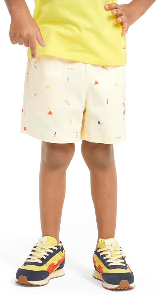 PUMA Kids Boys Tiny Cottons X AOP Woven Shorts Athletic Casual Pockets - Beige