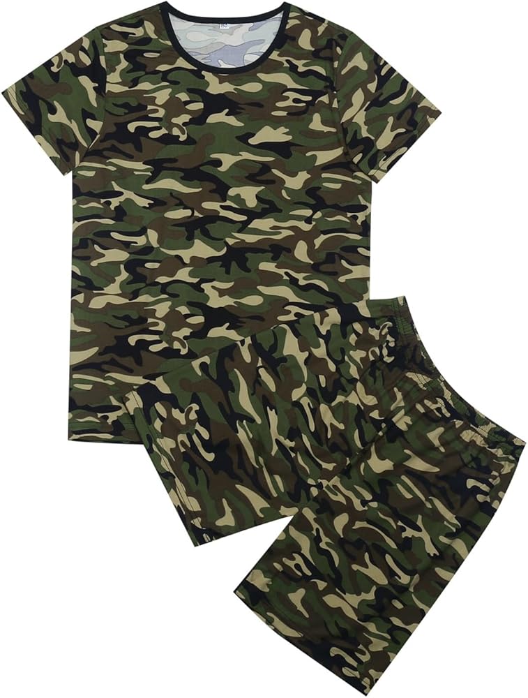 Child' Clothing Sets Boys Girls T Shirts And Shorts Summer Short Set Graphic Camo T Shirts Set Girls Pants And Jacket