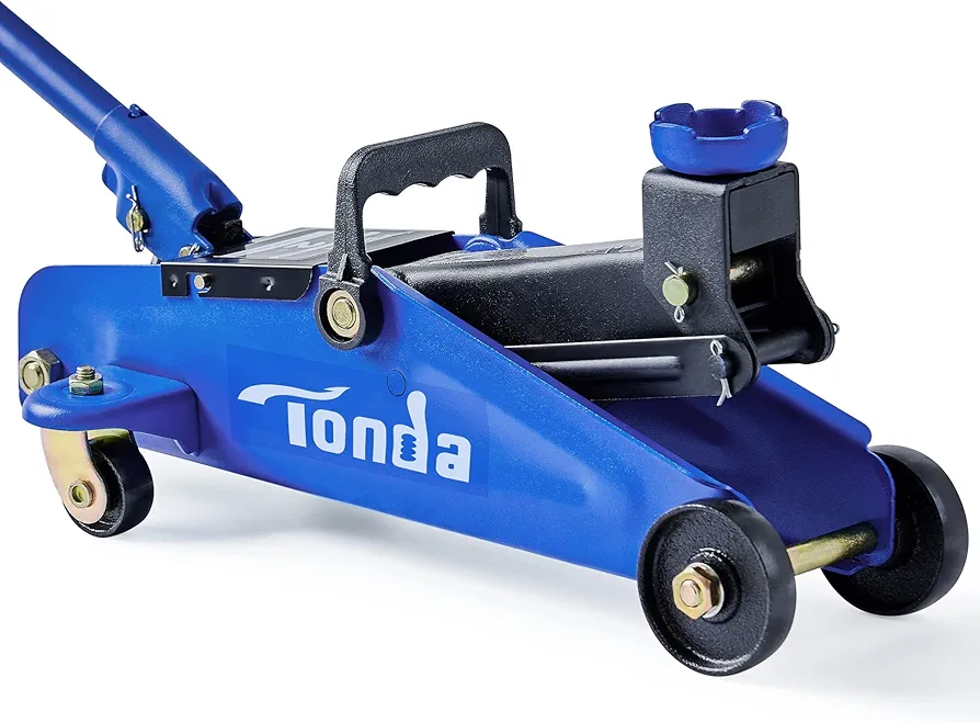 TONDA Floor Jack, Hydraulic Portable Car Lift Jack, 2 Ton (4,000 lb) Capacity, Blue