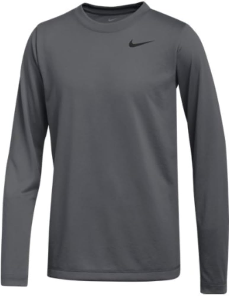 Nike Boys Legend Long Sleeve Athletic T-Shirt (US, Alpha, X-Large, Regular, Grey)