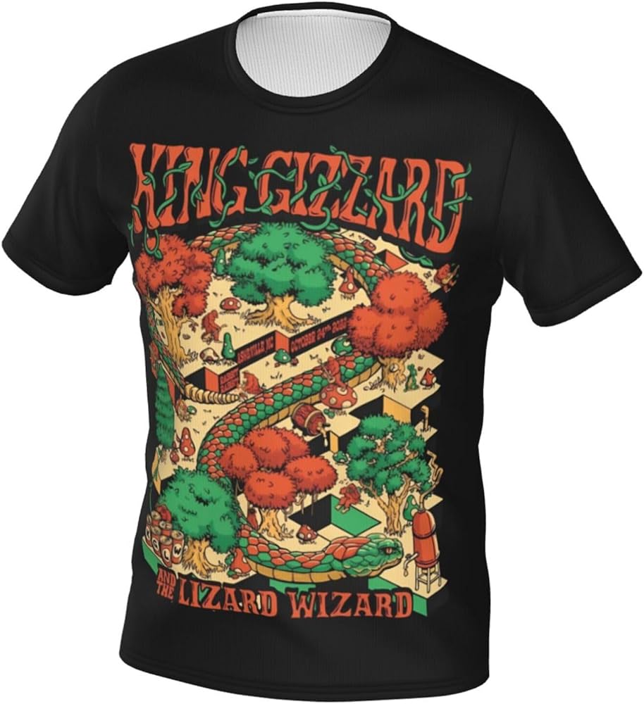 Rock Band T Shirts King Gizzard and Lizard Wizard Boy's Summer Cotton Tee Crew Neck Short Sleeve Clothes