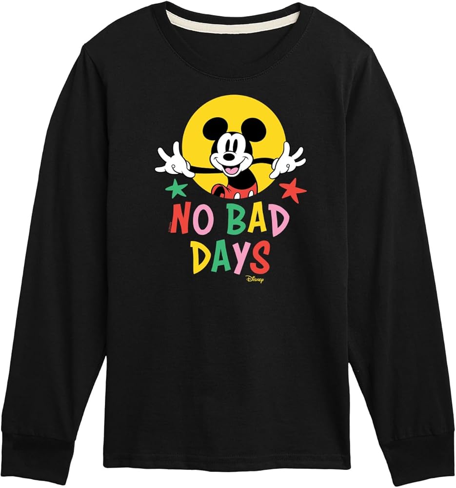 Disney Mickey Mouse - No Bad Days - Youth Long Sleeve Graphic T-Shirt