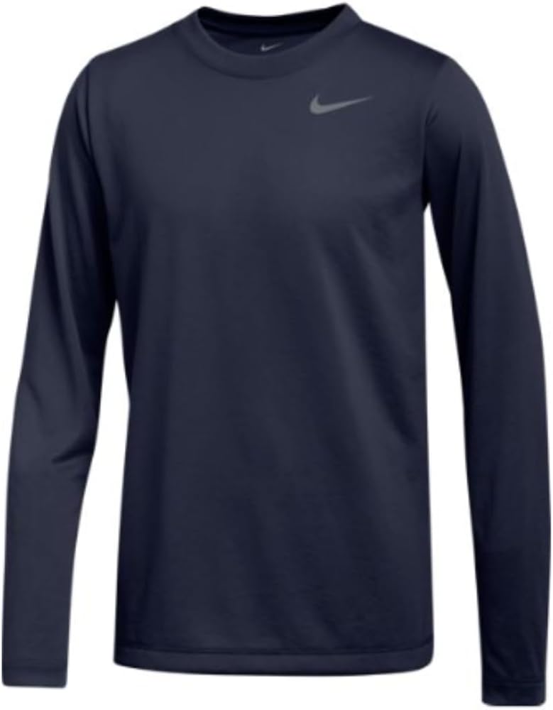 Nike Boys Legend Long Sleeve Athletic T-Shirt (US, Alpha, X-Large, Regular, Navy)