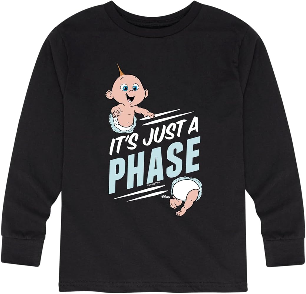 Disney The Incredibles - Its Just A Phase - Toddler and Youth Long Sleeve Graphic T-Shirt