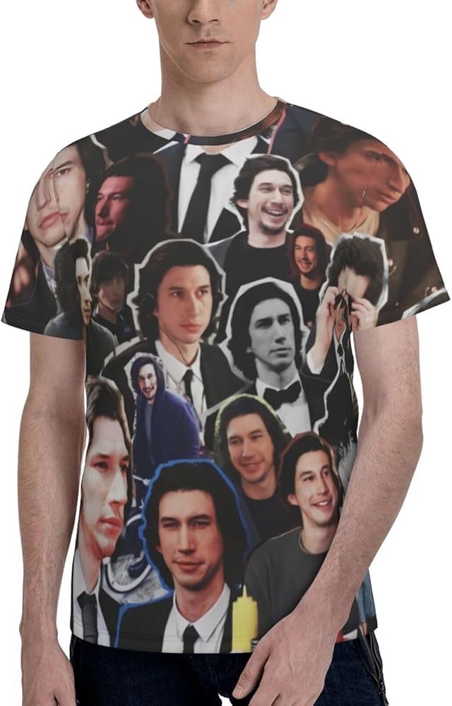 Adam Driver T Shirt Boys Summer Comfortable Fit Soft Short Sleeve Round Neck Basic Tee Tops