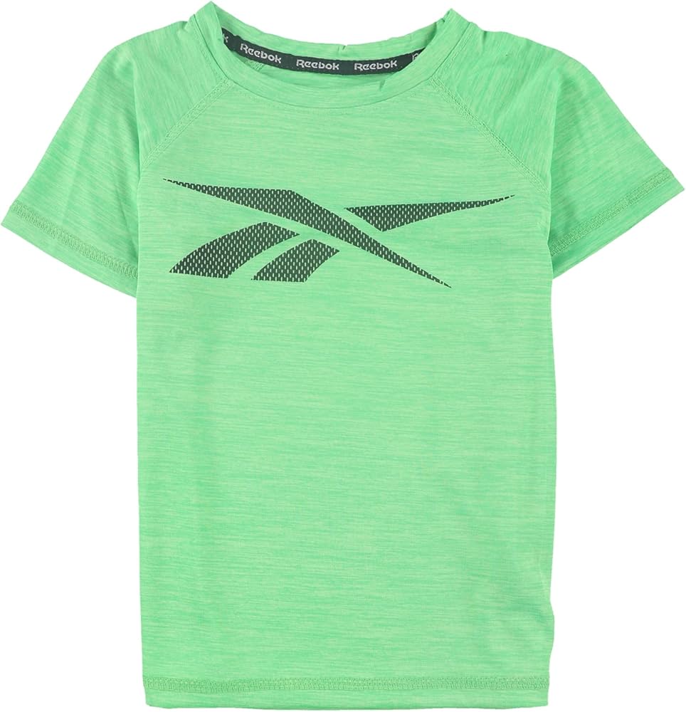 Reebok Boys Lit Space Dye Graphic T-Shirt, Green, 4