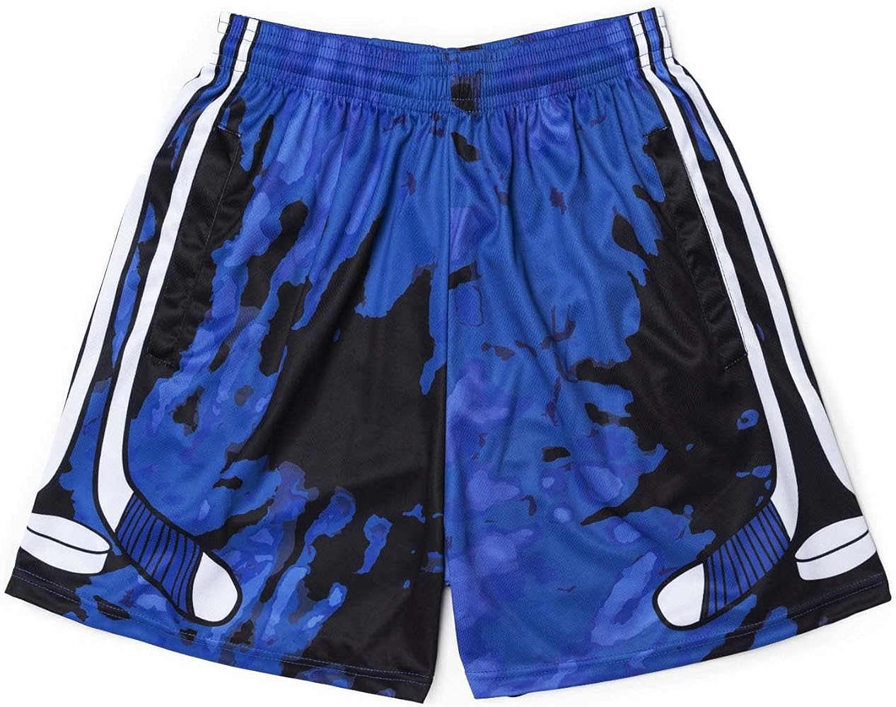 ChalkTalkSPORTS Hockey Performance Shorts | Blue Tie Dye Hockey Shorts | Youth & Adult | Hockey Boys Athletic Shorts