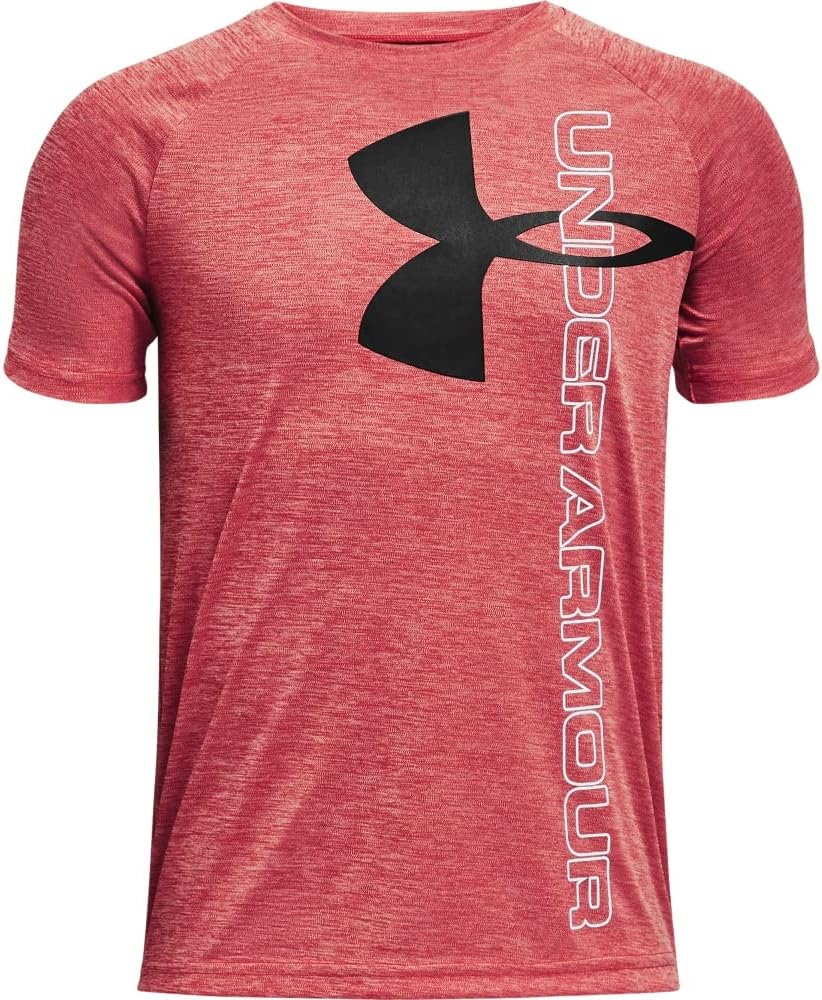 Under Armour Boys' Tech Split Logo Hybrid Short-Sleeve T-Shirt