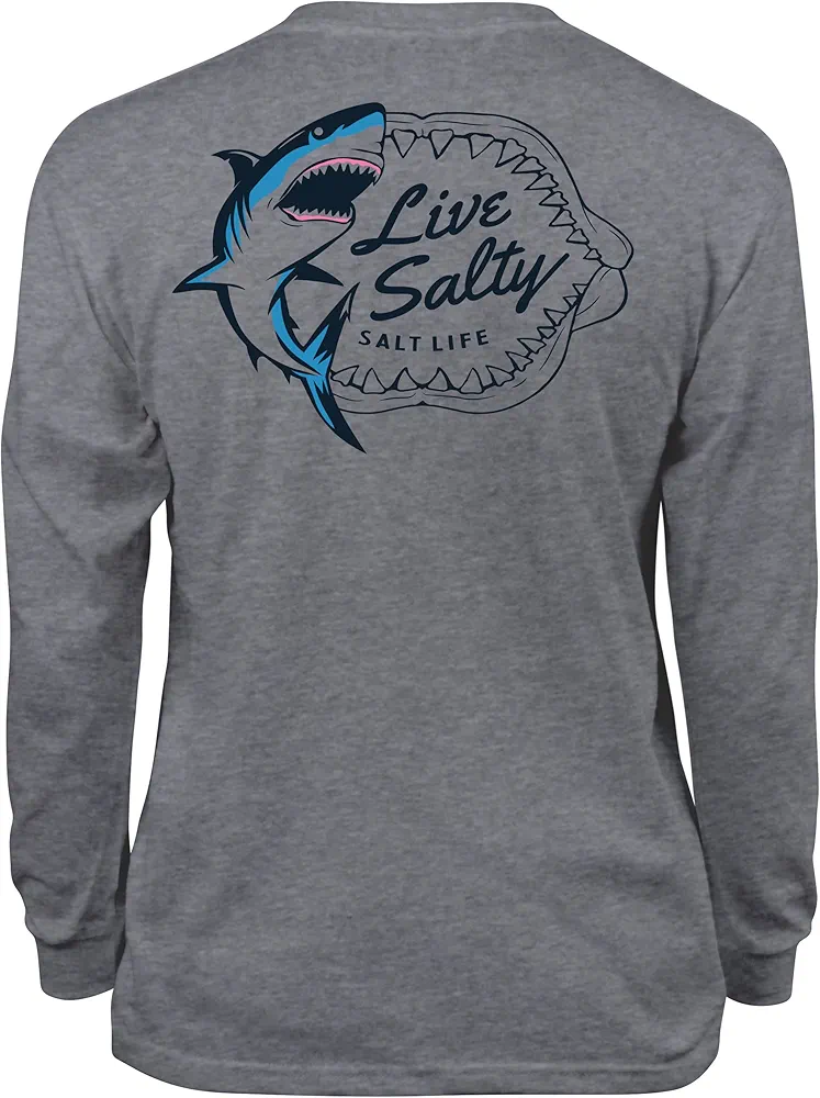 Salt Life Boys' Shark Bite Youth Long Sleeve Tee