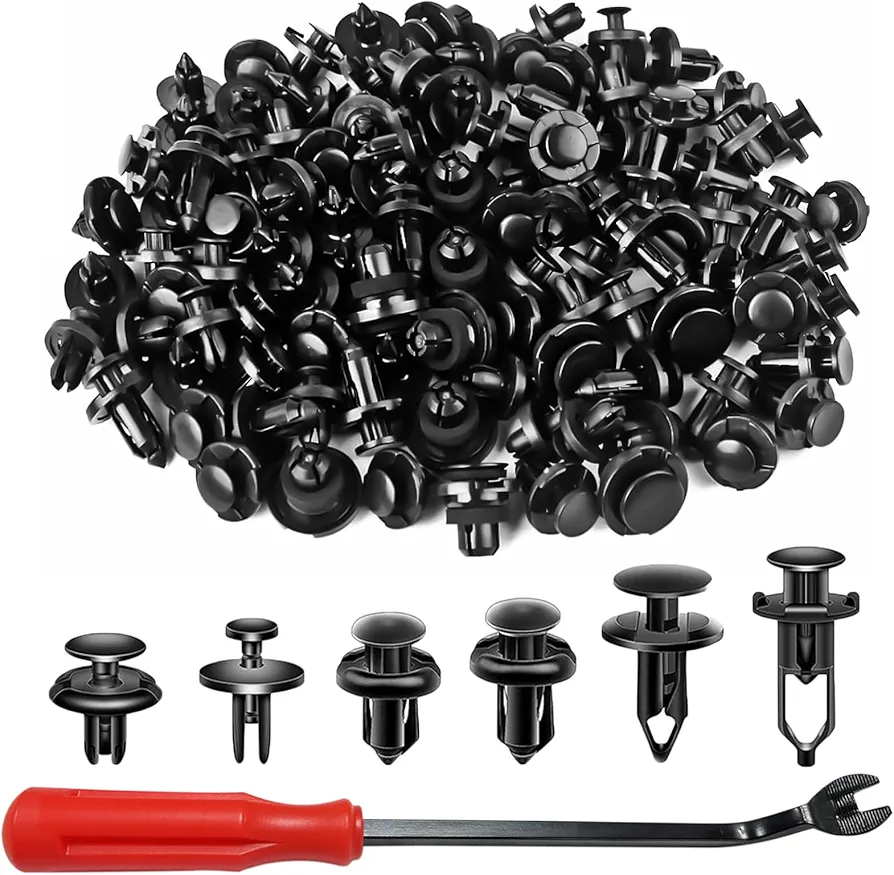 120PCS Car Clips Fasteners,Bumper Retainer Clips,Car Plastic Rivets Fasteners,Fasteners Plastic Rivets Clips,Universal Auto Clips&Fasteners(120)