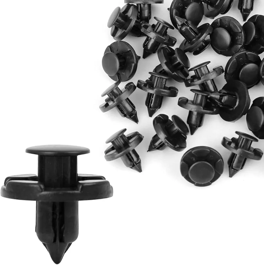 30 Pcs 8mm Hole Retainer Clips- Plastic Drive Rivets Bumper Push Clips for Nissan