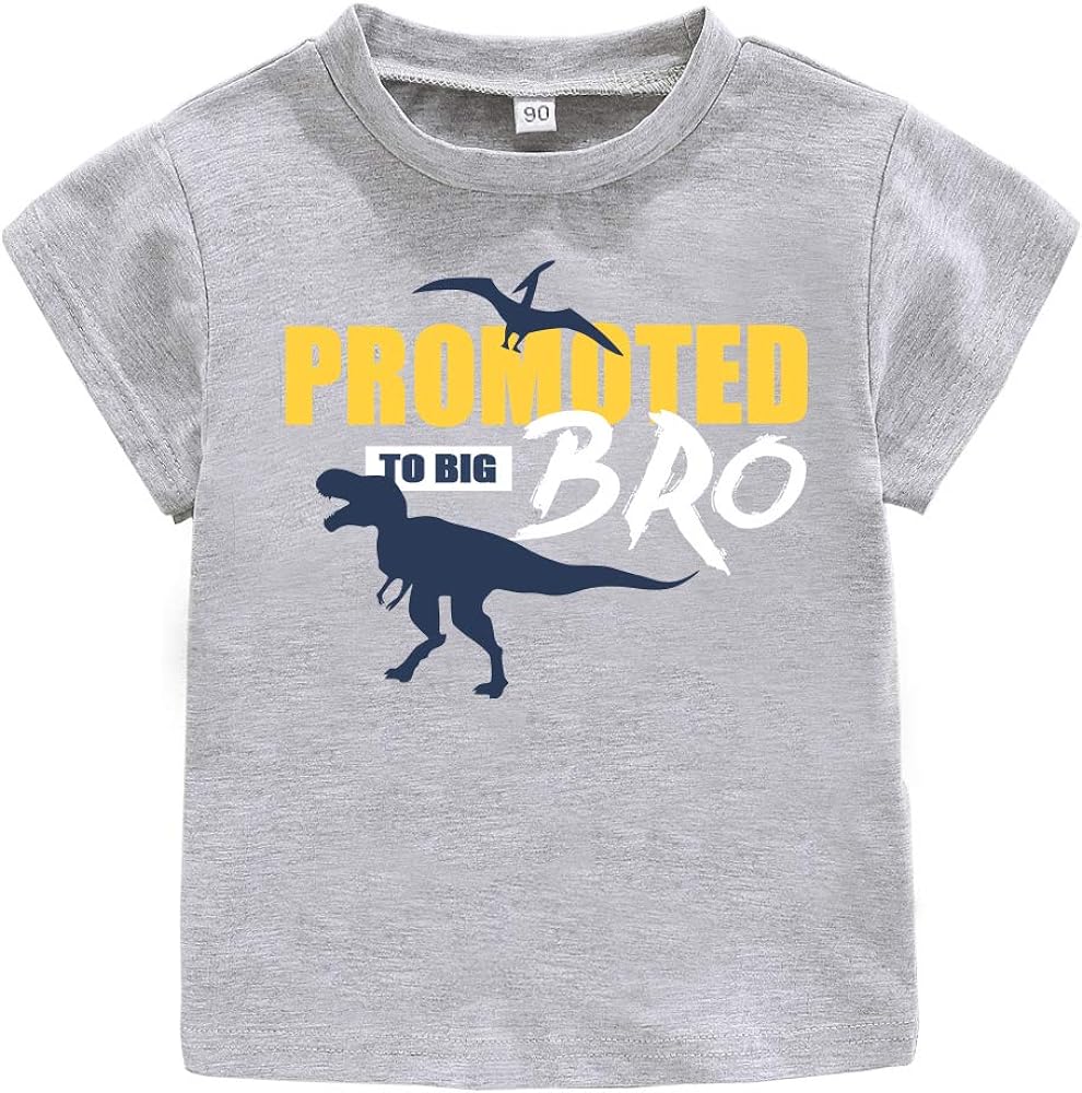 Little Boys Promoted to Big Brother Print T Shirt Tops, I’m Going to Be a Big Brother Tees as Gift