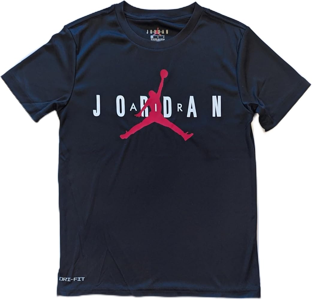 Nike Jordan Boy's Jumpman T-Shirt (US, Alpha, Medium, Regular, Black)