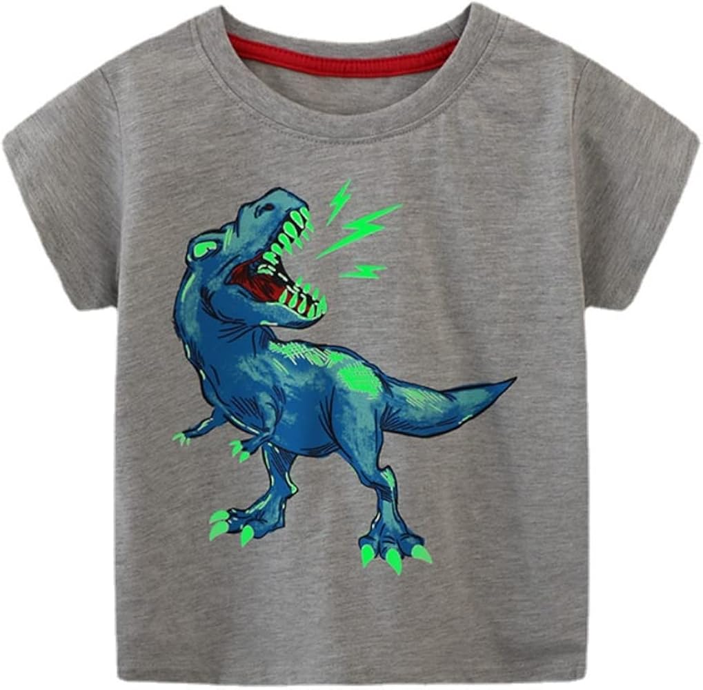 Kleine Jungen Tshirts Night Glow Star Neuheit Tshirt Sommer Kurzarm Tops 1-7 Jahre Kinder