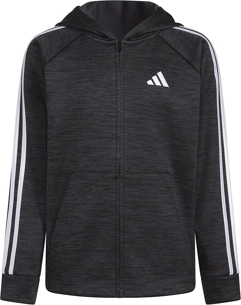 adidas Boys' Zip Front Indicator Hooded Jacket