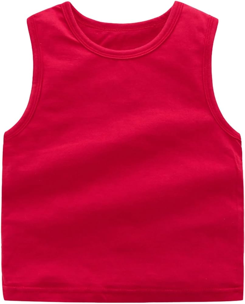 Toddler Kids Girls Tank Tops Sleeveless Solid Color Crop Tops Ballet Gymnastics Dancewear Basic Wear Vest Tees